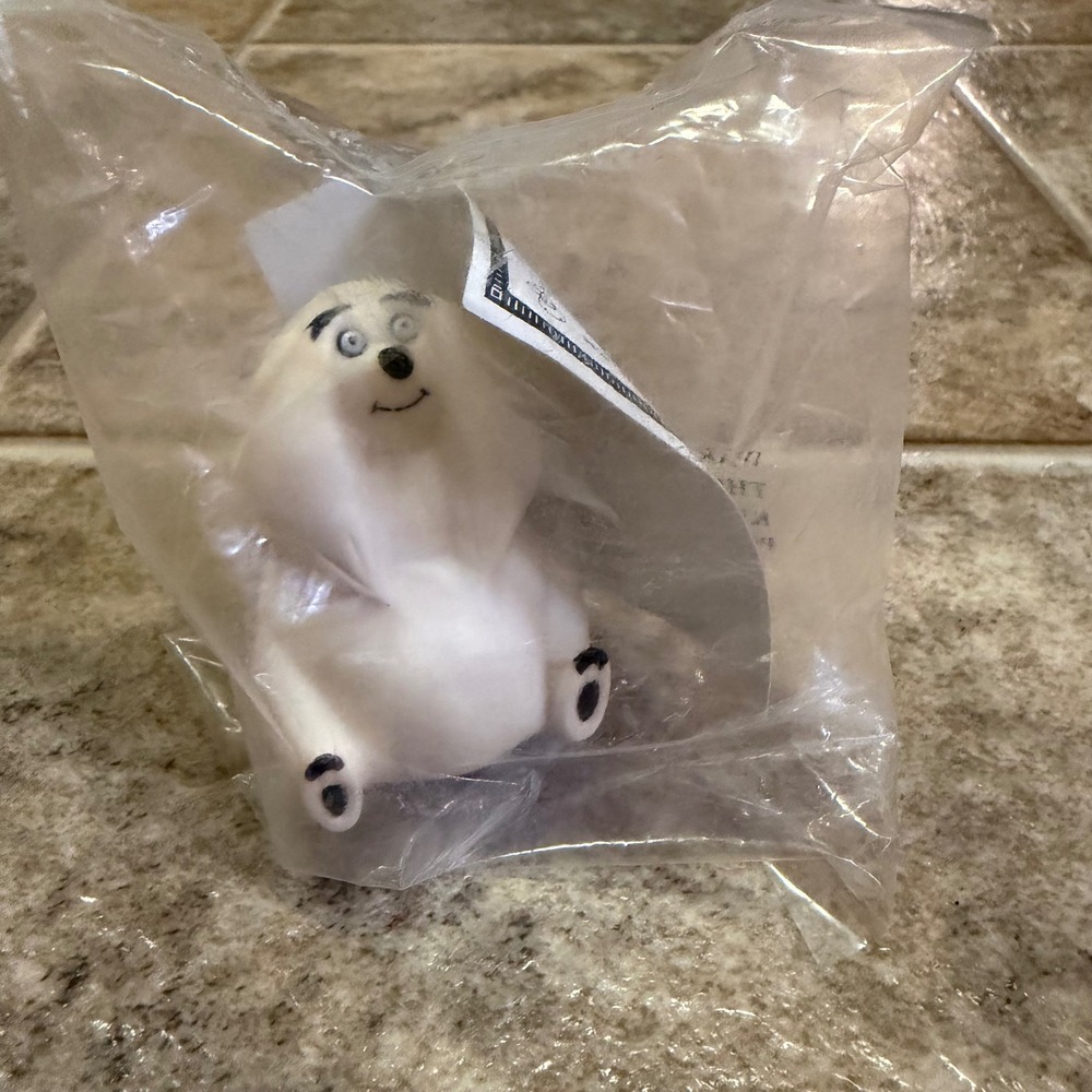 Vintage 1995 Hardees Balto Muk Polar Bear Finger Puppet Toy New Sealed Packaging